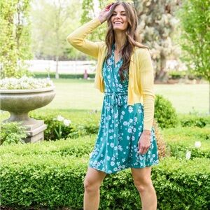 Gilli Teal Floral Dress